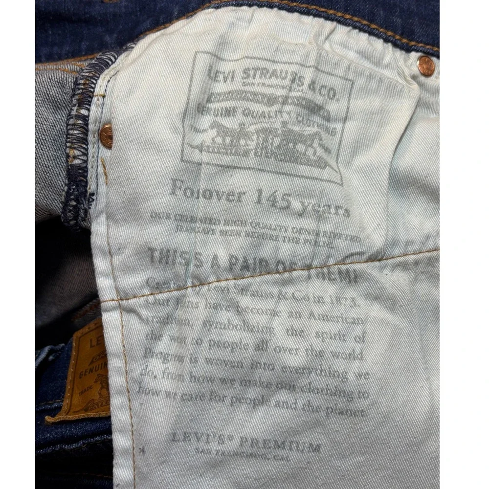 Levis Premium 511 Slim Fit Dark Wash Blue Denim Jeans Mens W40 L32